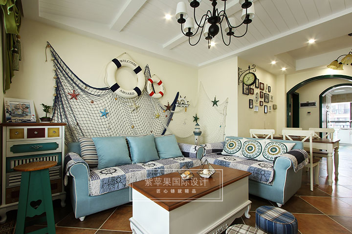 地中海客廳裝修實景圖
